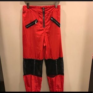Dolls Kill M red track pant